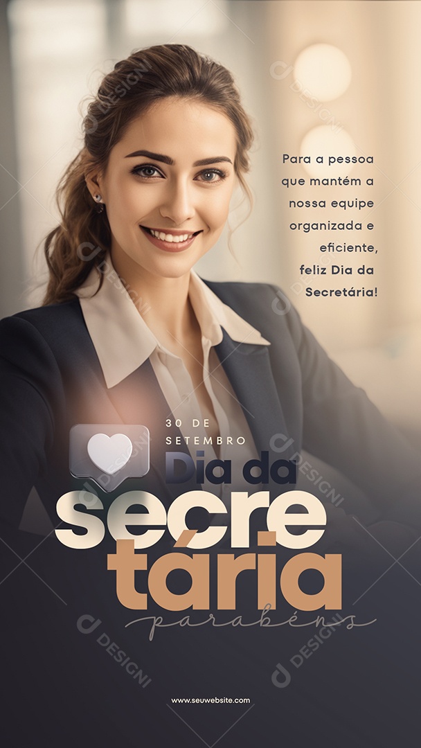 Story Equipe Organizada Dia Da Secretária Social Media PSD Editável