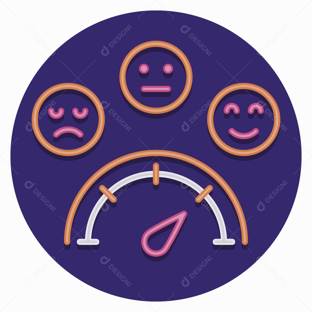 Ícone de Satisfação Ilustração Vetor EPS