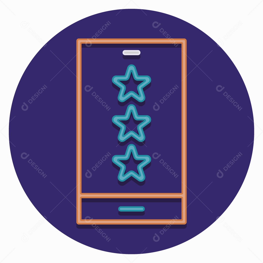 Ícone de Estrelas de Satisfação Ilustração Vetor EPS