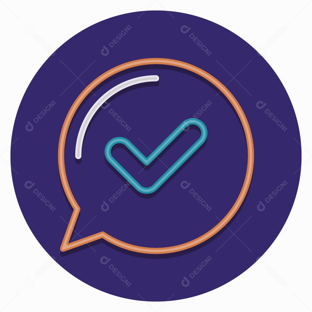 Ícone de Aprovado Ilustração Vetor EPS