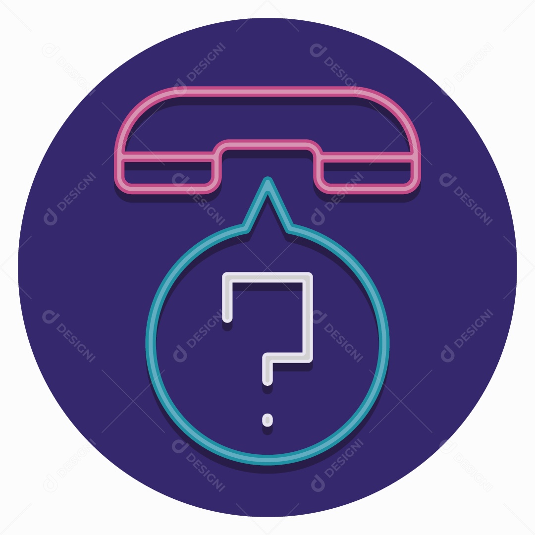 Ícone de Ligação Desconhecida Ilustração Vetor EPS