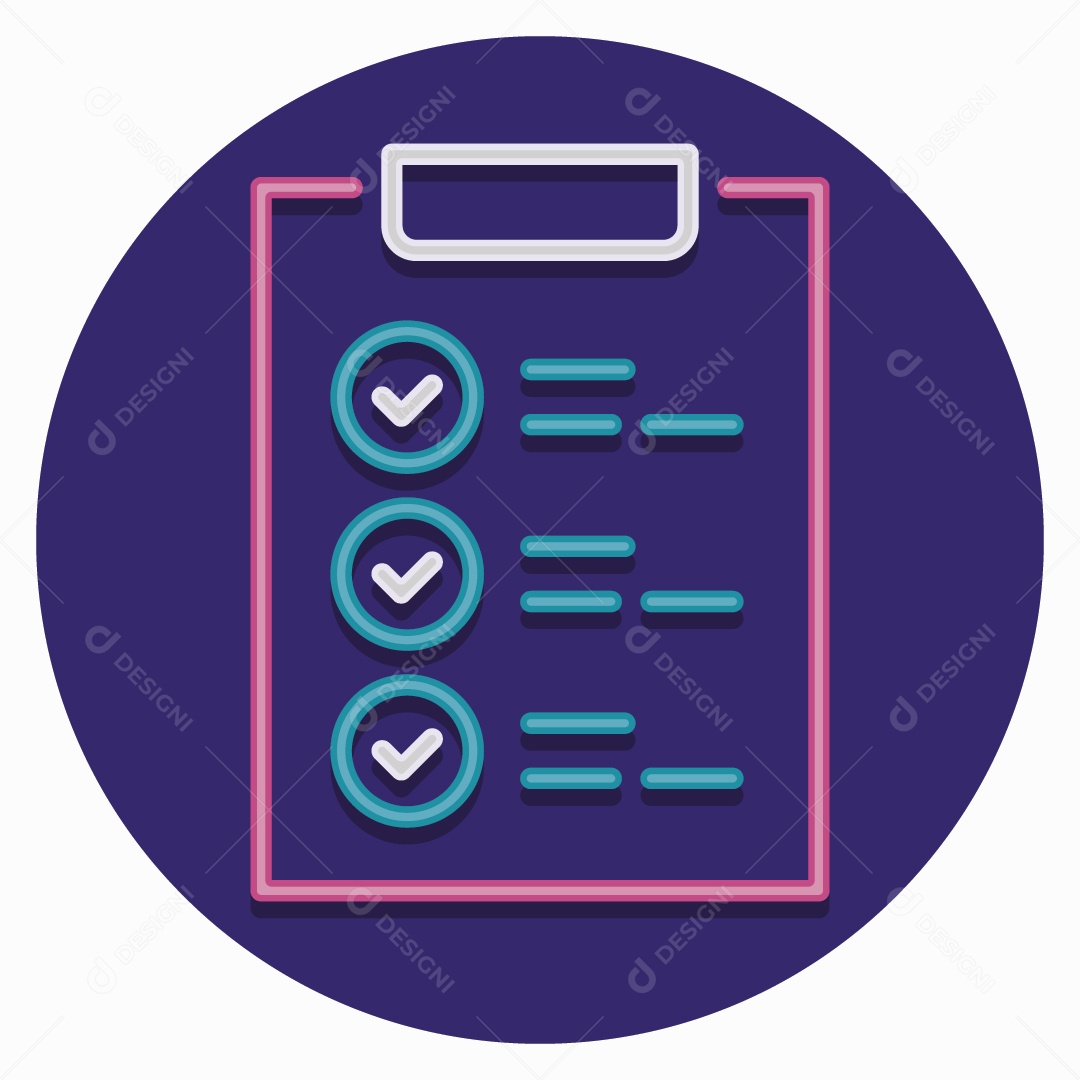 Ícone de lista de Verificação Ilustração Vetor EPS