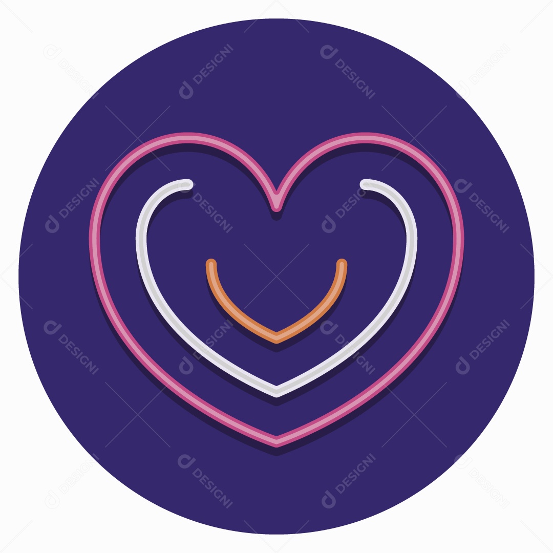 Ícone de Coração Ilustração Vetor EPS