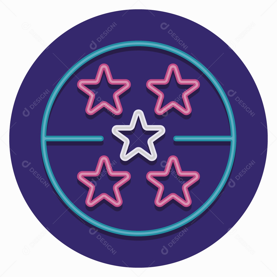 Ícone de Estrelas de Avaliação Ilustração Vetor EPS