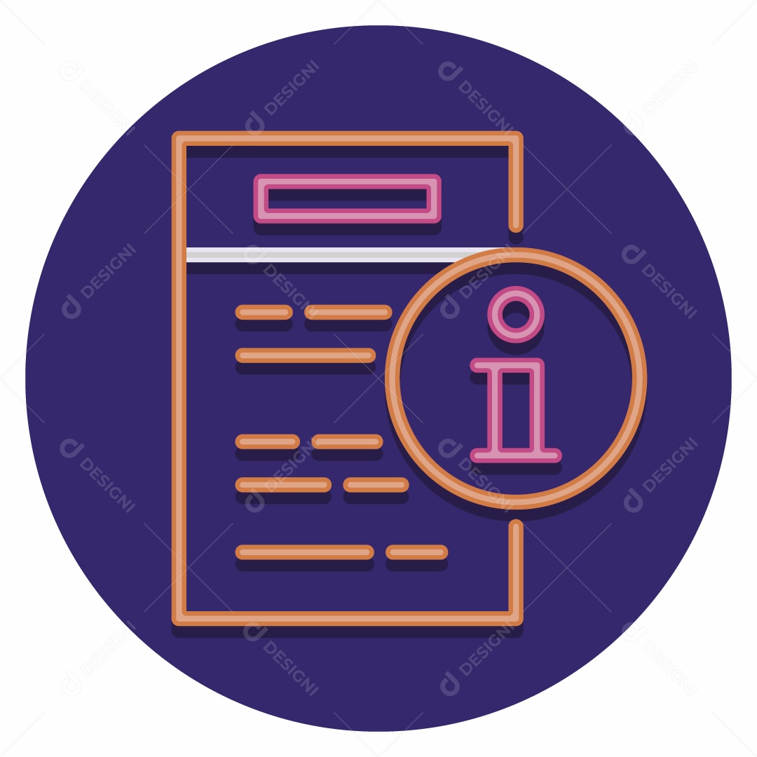 Ícone de Informação Ilustração Vetor EPS