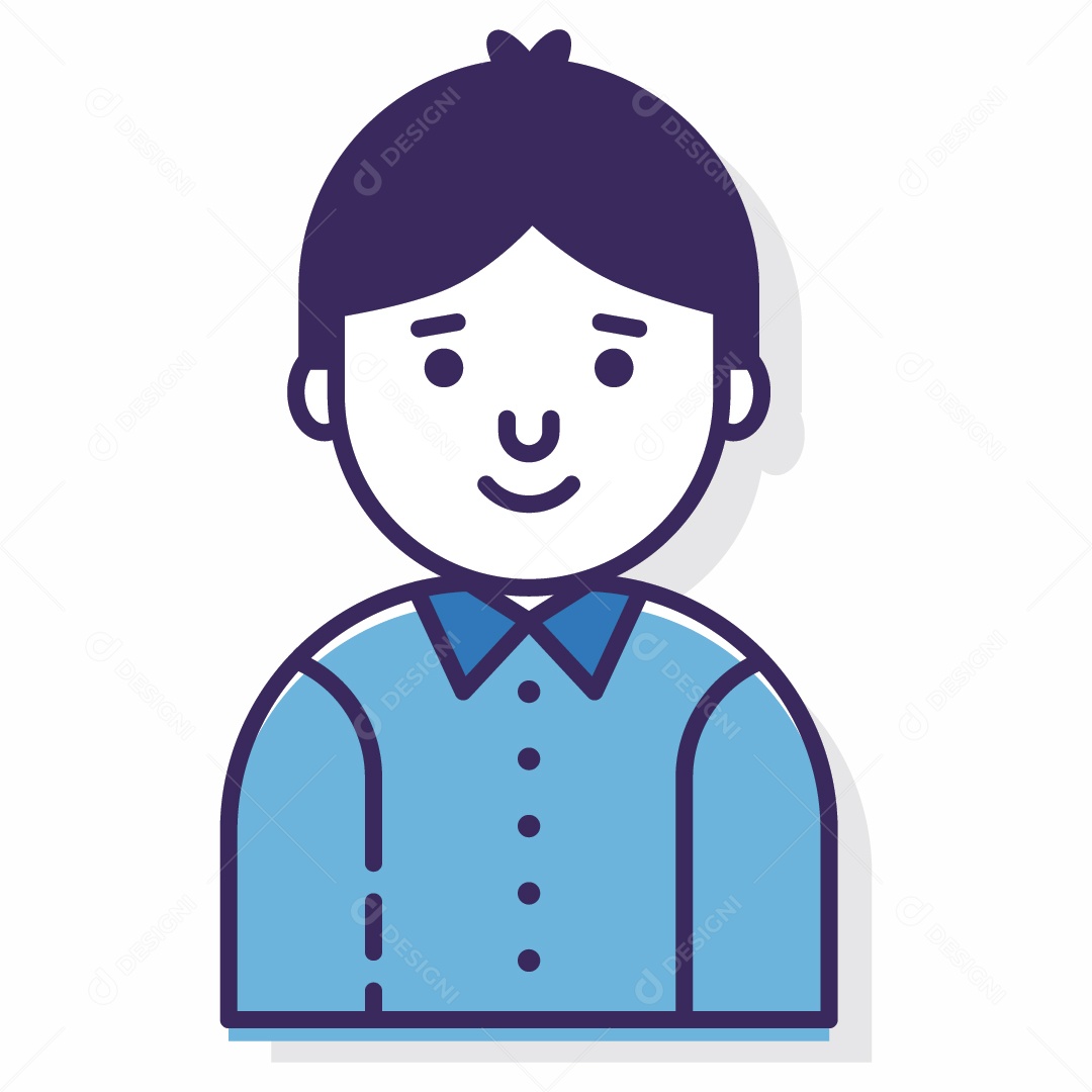 Homem Personagem Ilustração Vetor EPS