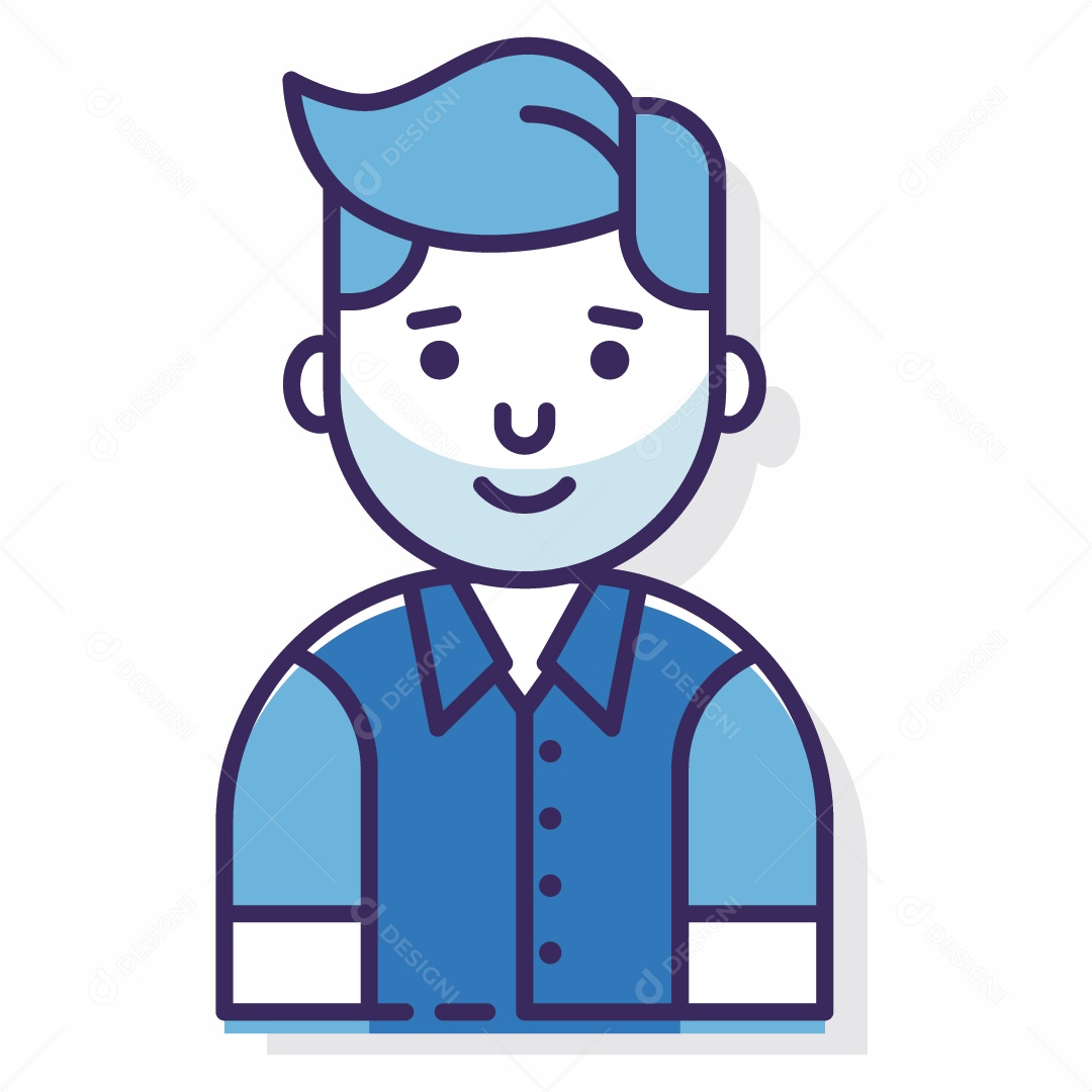 Homem Personagem Ilustração Vetor EPS