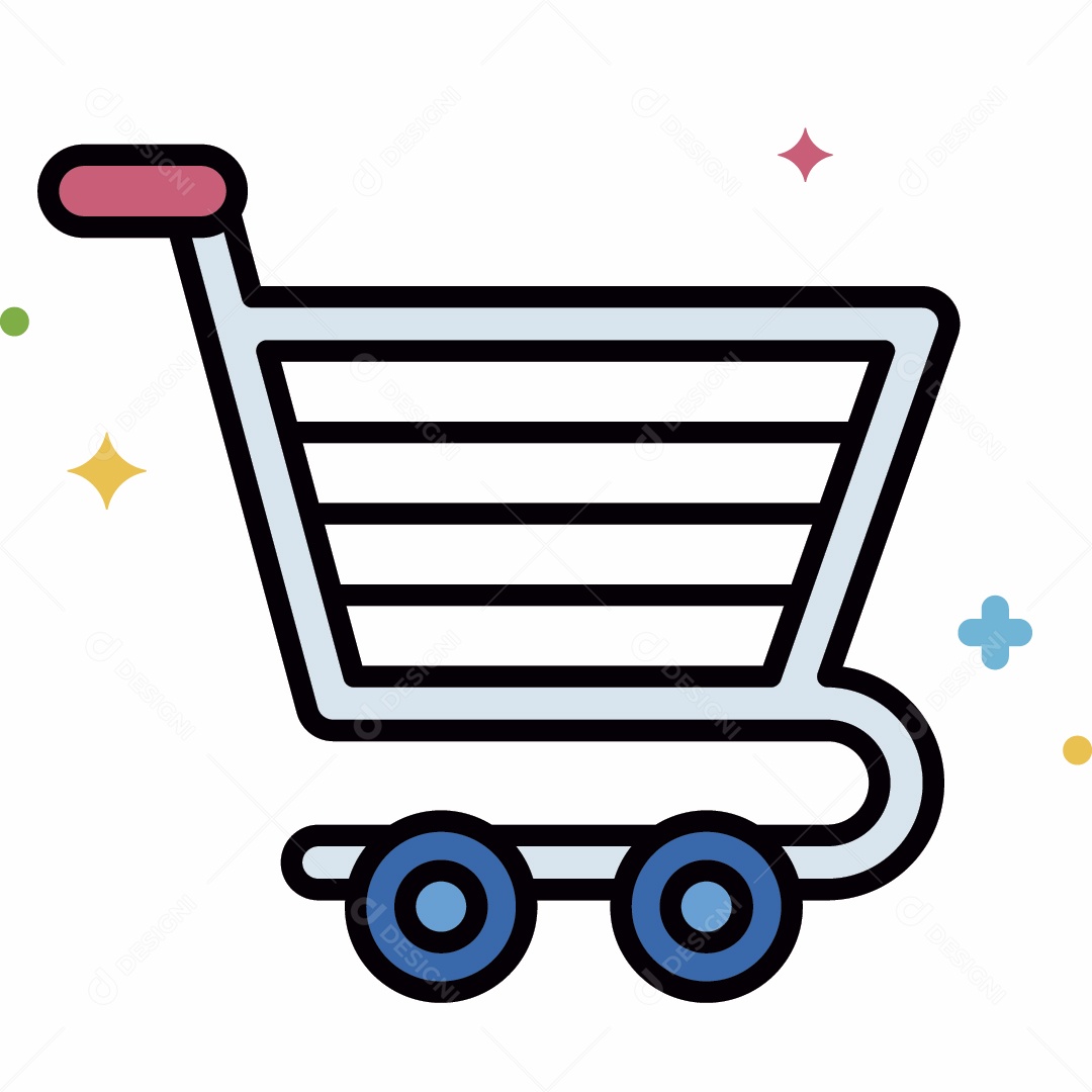 Carrinho de Supermercado Ilustração Vetor EPS