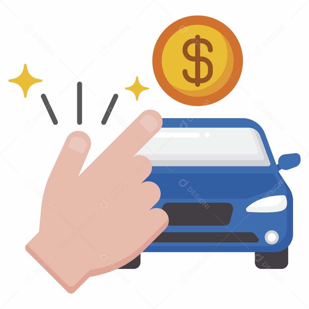 Ícone de Venda de Carro Ilustração Vetor EPS