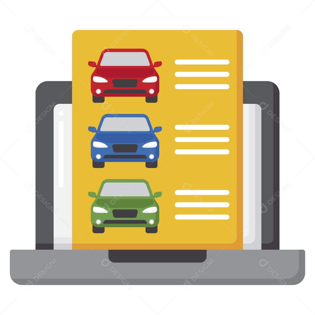 Catálogo de Veículo Ilustração Vetor EPS
