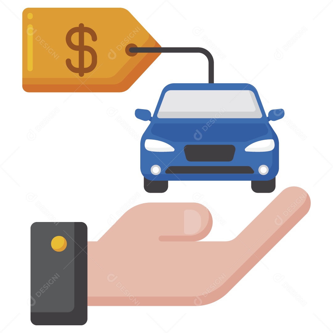 Exposição do Veículo para Venda Ilustração Vetor EPS