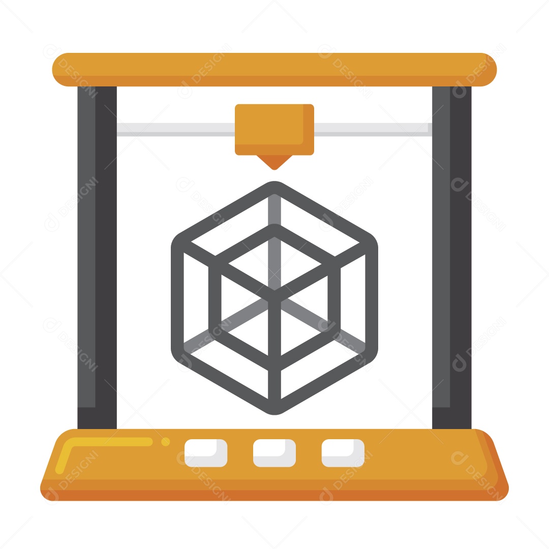 Impressora 3D Ilustração Vetor EPS