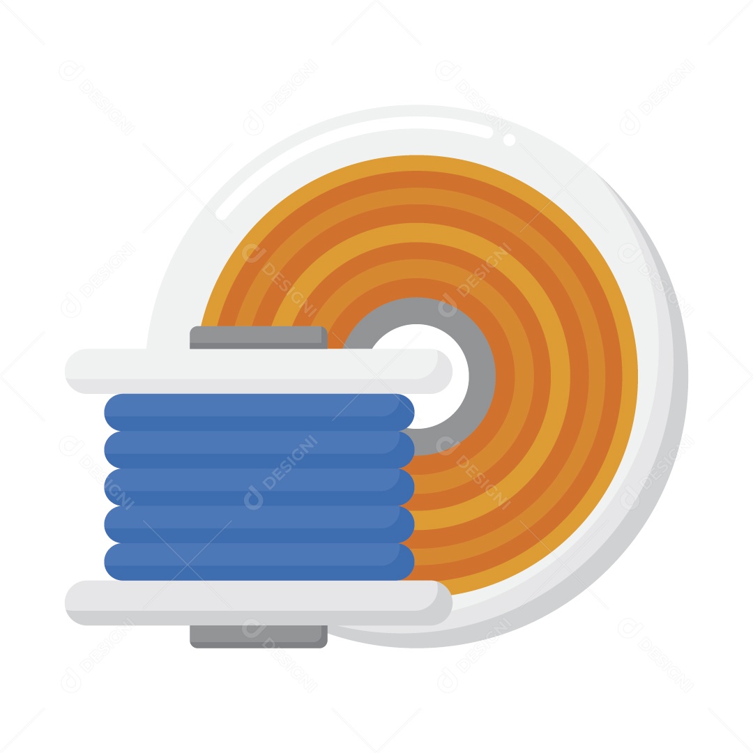 Filamento para Impressora 3D Ilustração Vetor EPS