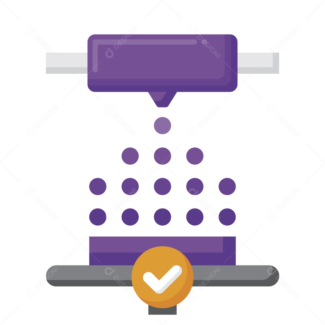 Impressora 3D Ilustração Vetor EPS