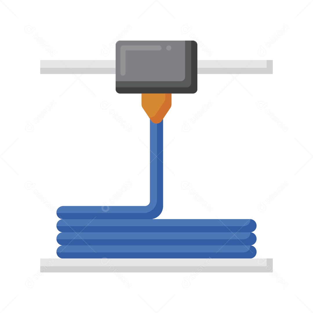 Impressora 3D Ilustração Vetor EPS