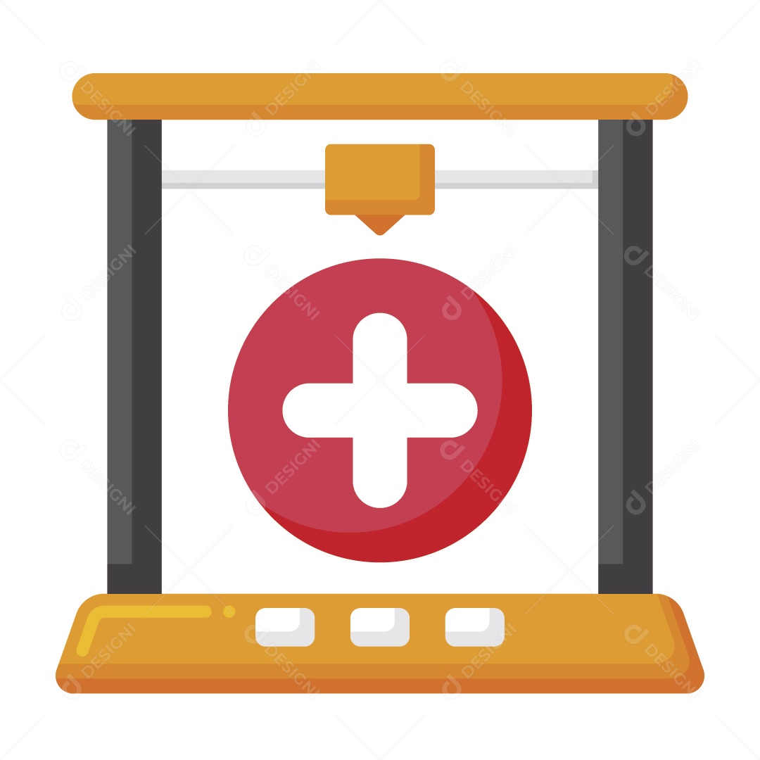 Impressora 3D Ilustração Vetor EPS