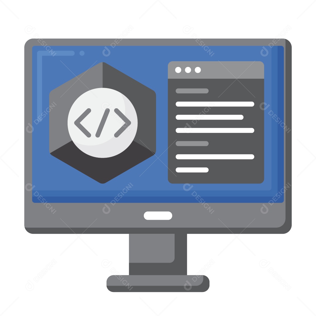 Programação 3D Ilustração Vetor EPS