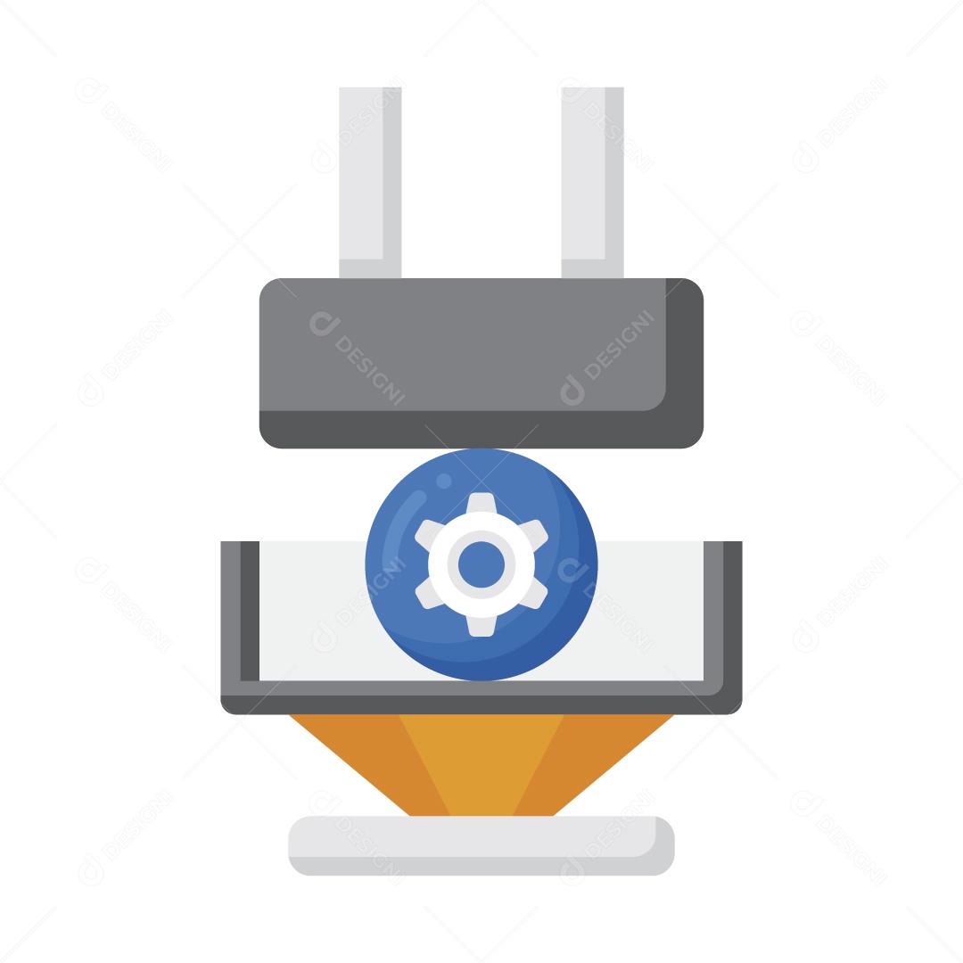 Prensa Industrial Ilustração Vetor EPS