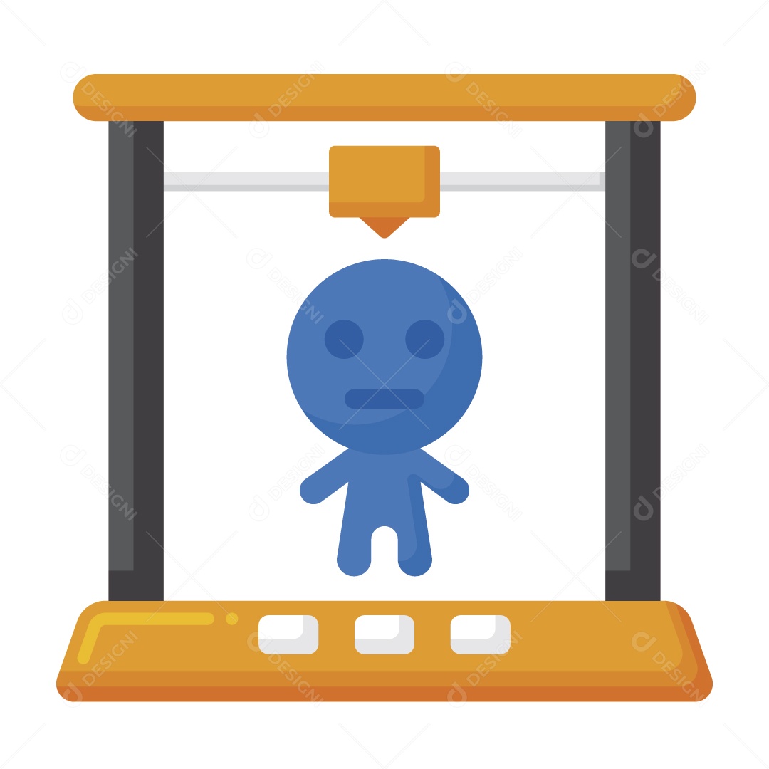 Ícone de Impressora 3D Ilustração Vetor EPS