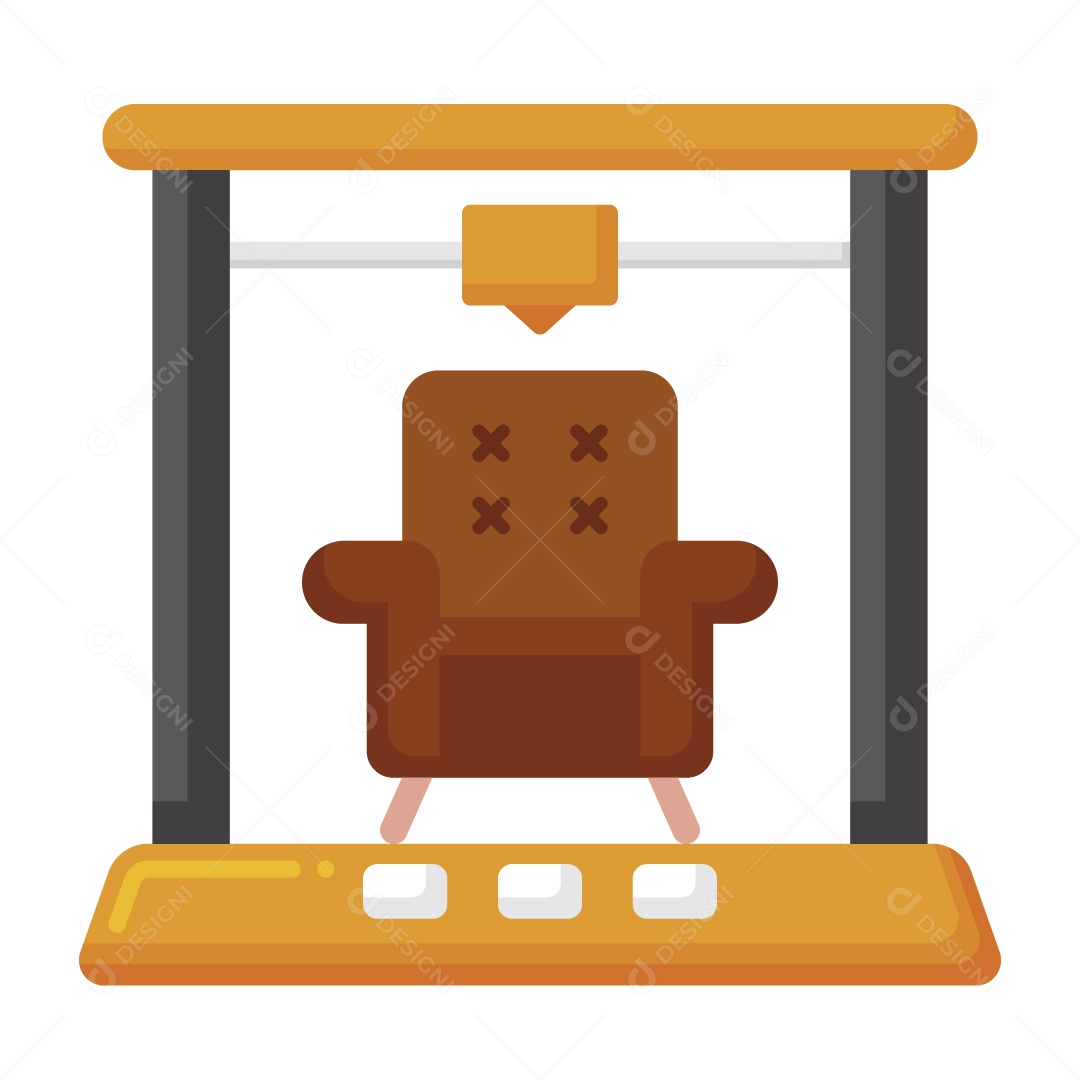 Ícone de Impressora 3D Ilustração Vetor EPS