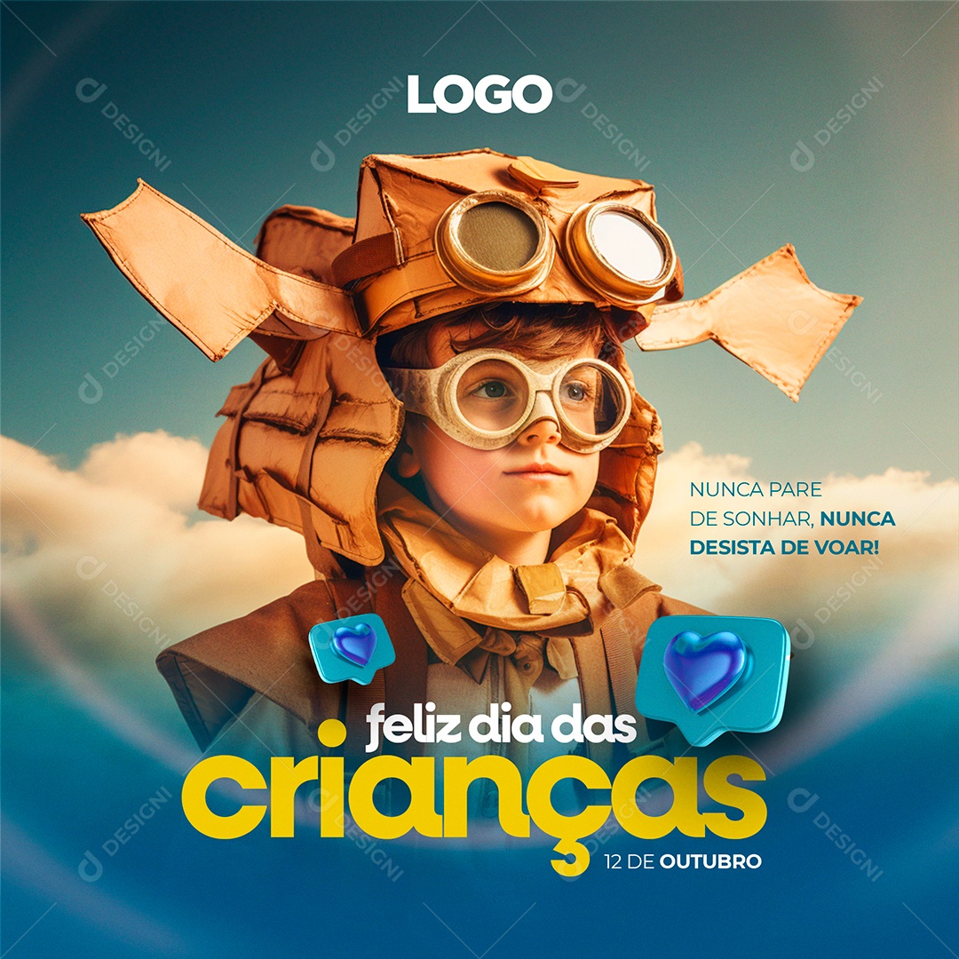 Feliz Dia das Crianças 12 de Outubro Social Media PSD Editável