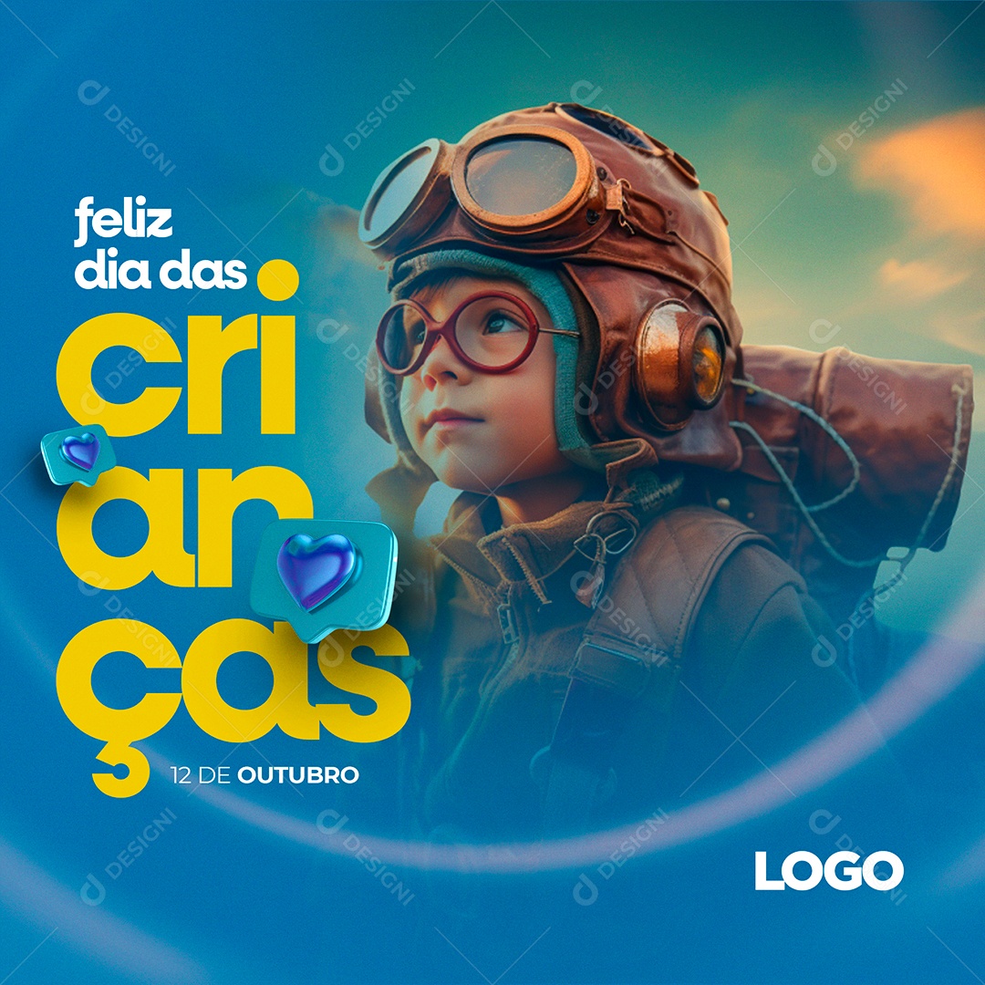 Feliz Dia das Crianças 12 de Outubro Social Media PSD Editável