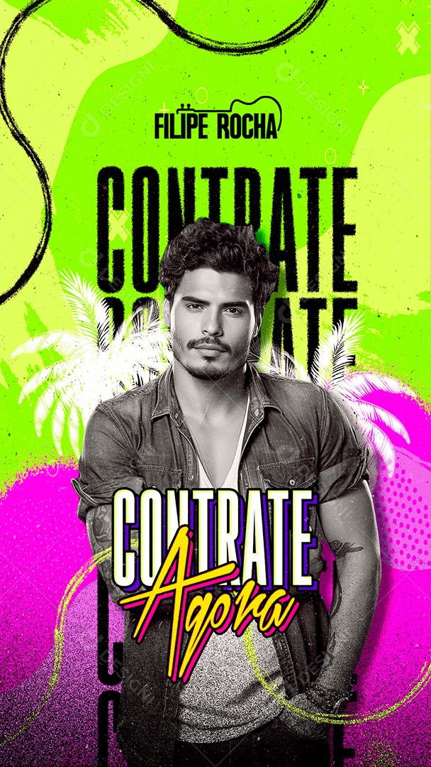 Story Flyer Filipe Rocha Contrate Agora Social Media PSD Editável