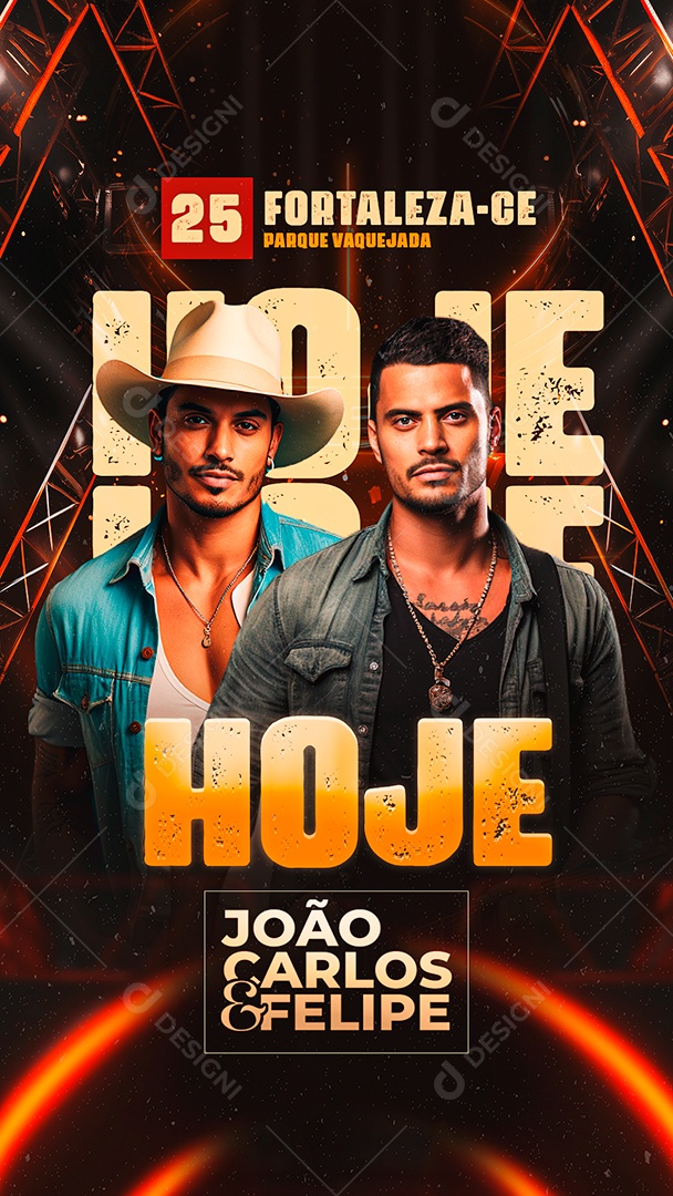 Story Flyer Hoje João Carlos & Felipe Social Media PSD Editável