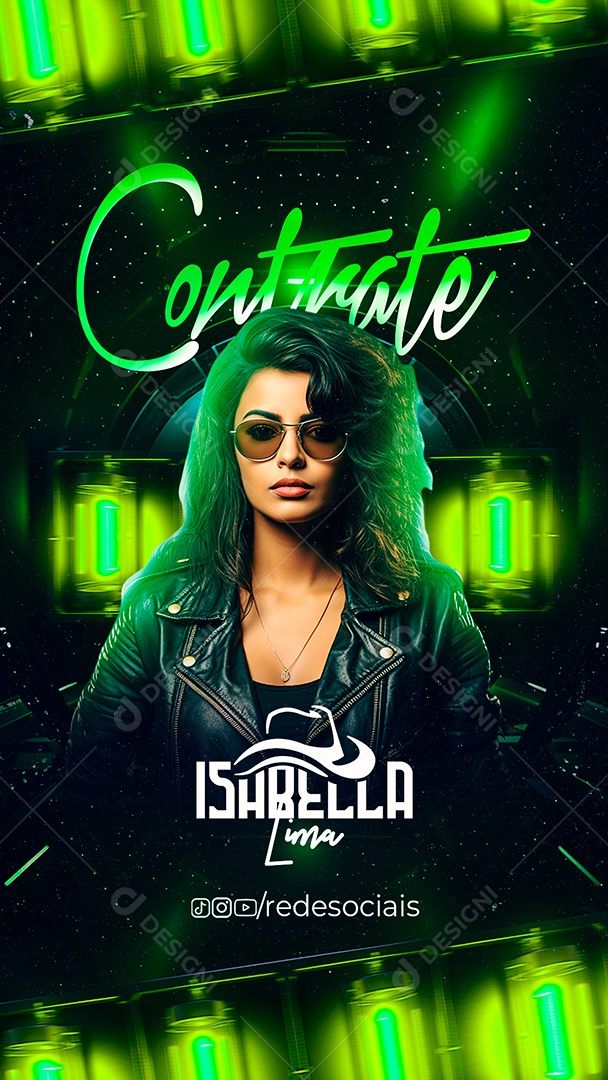Story Flyer Contrate Isabella Lima Social Media PSD Editável