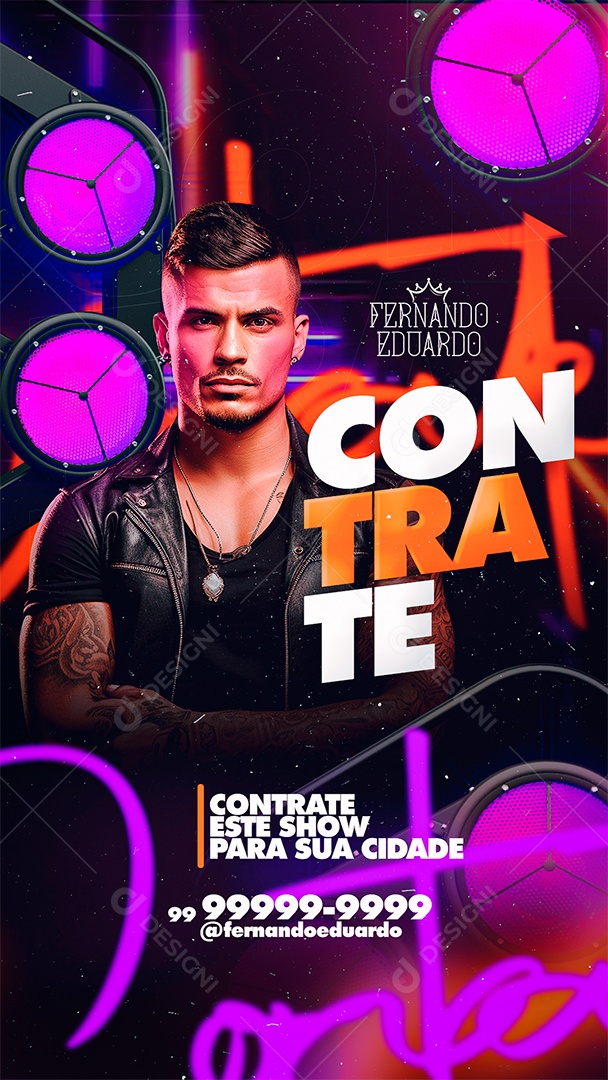 Story Flyer Fernando Eduardo Contrate Social Media PSD Editável