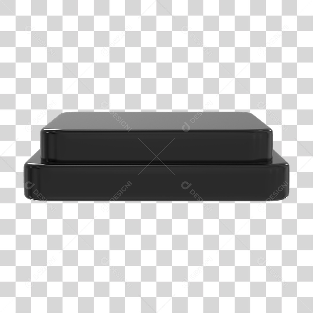 Podium Preto com Neon PNG Transparente