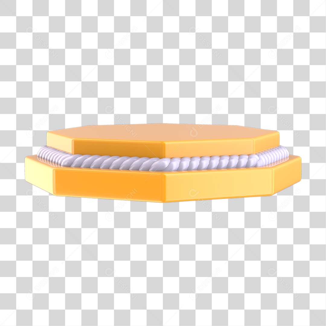 Podium Amarelo PNG Transparente