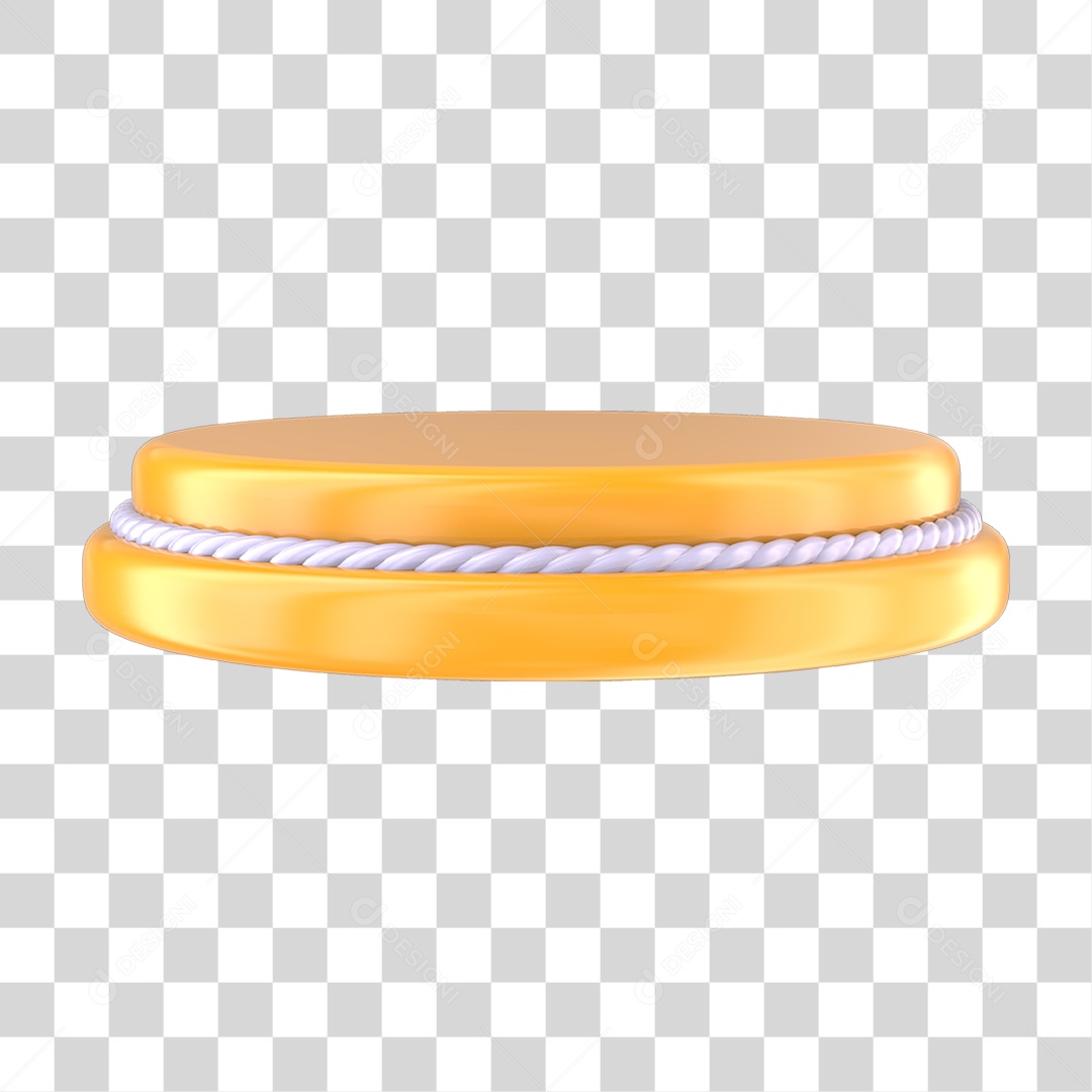 Podium Amarelo PNG Transparente