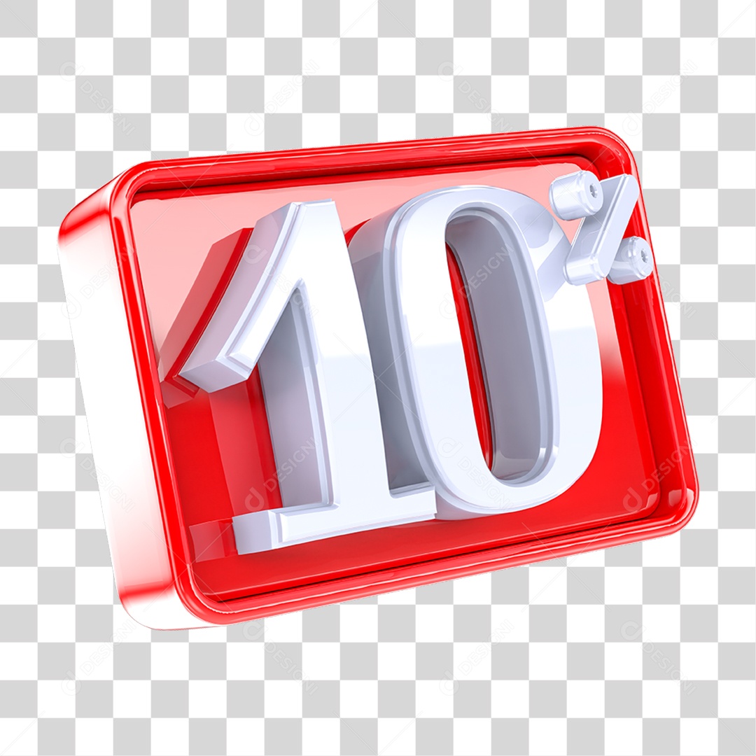Etiqueta de Desconto 10% PNG Transparente
