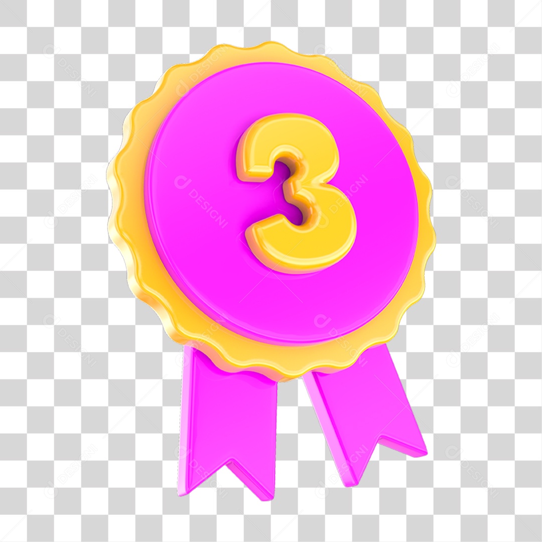 Medalha de Premiação Posições PNG Transparente