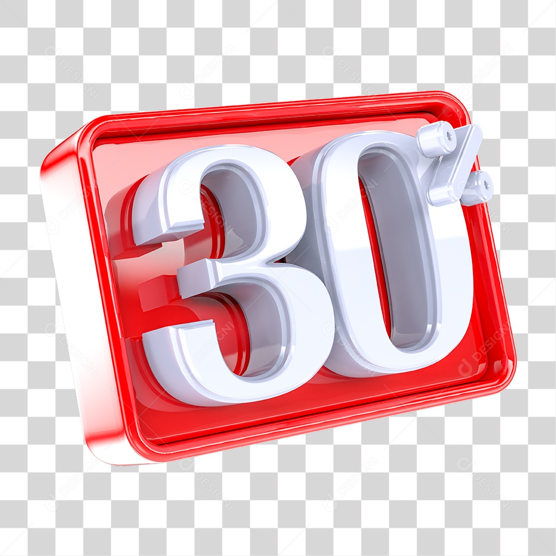 Etiqueta de Desconto 30% PNG Transparente