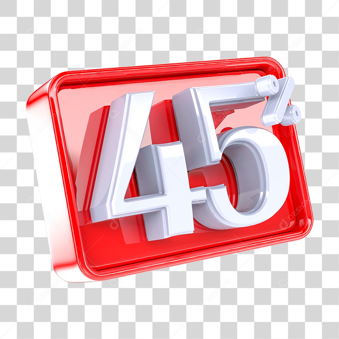 45% Transparent PNG Discount Label