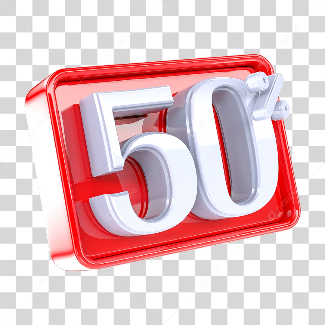 Etiqueta de Desconto 50% PNG Transparente