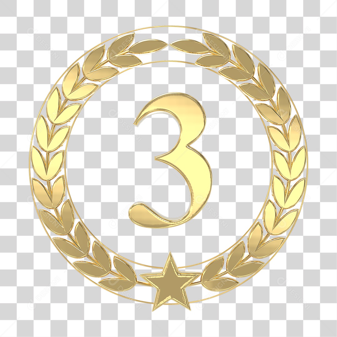 Grinalda Loureiro de Ouro PNG Transparente