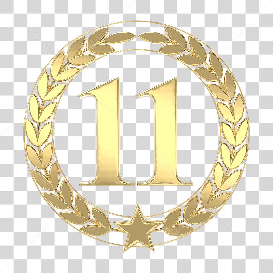 Grinalda Loureiro de Ouro PNG Transparente