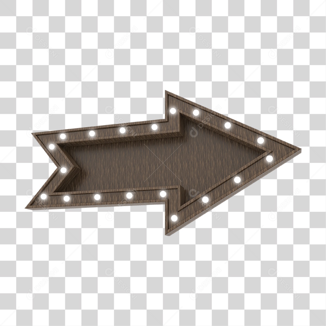 Seta com Luzes PNG Transparente