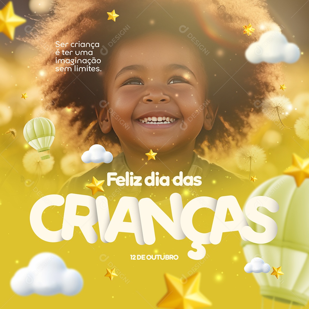12 de Outubro Dia das Crianças Social Media PSD Editável