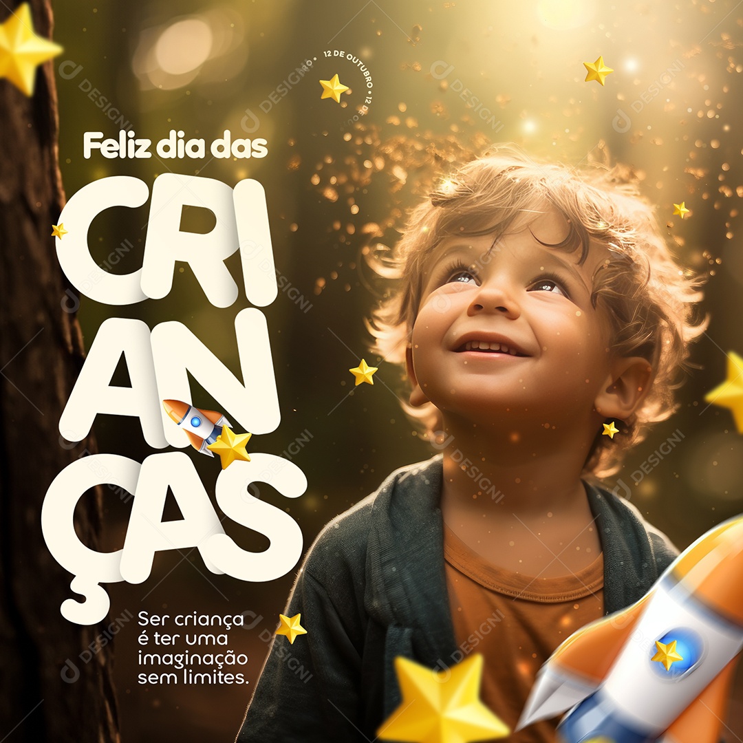 Feliz Dia das Crianças 12 de Outubro Social Media PSD Editável