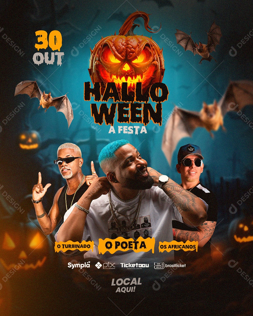 Flyer Feed Halloween Social Media PSD Editável