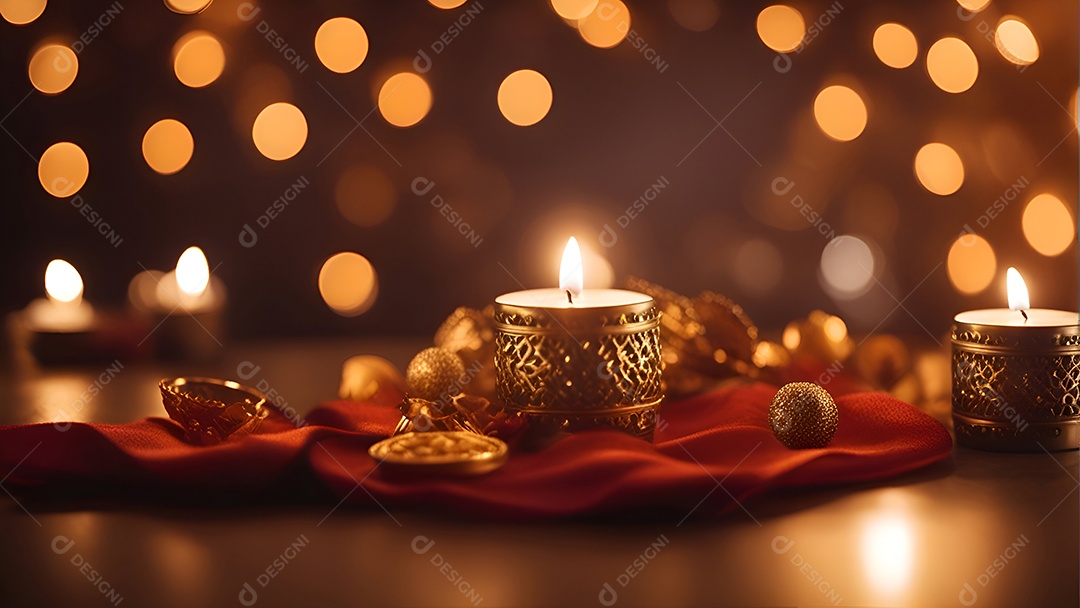 Decoração de Natal em fundo marrom. Vista superior. Deitado plano.