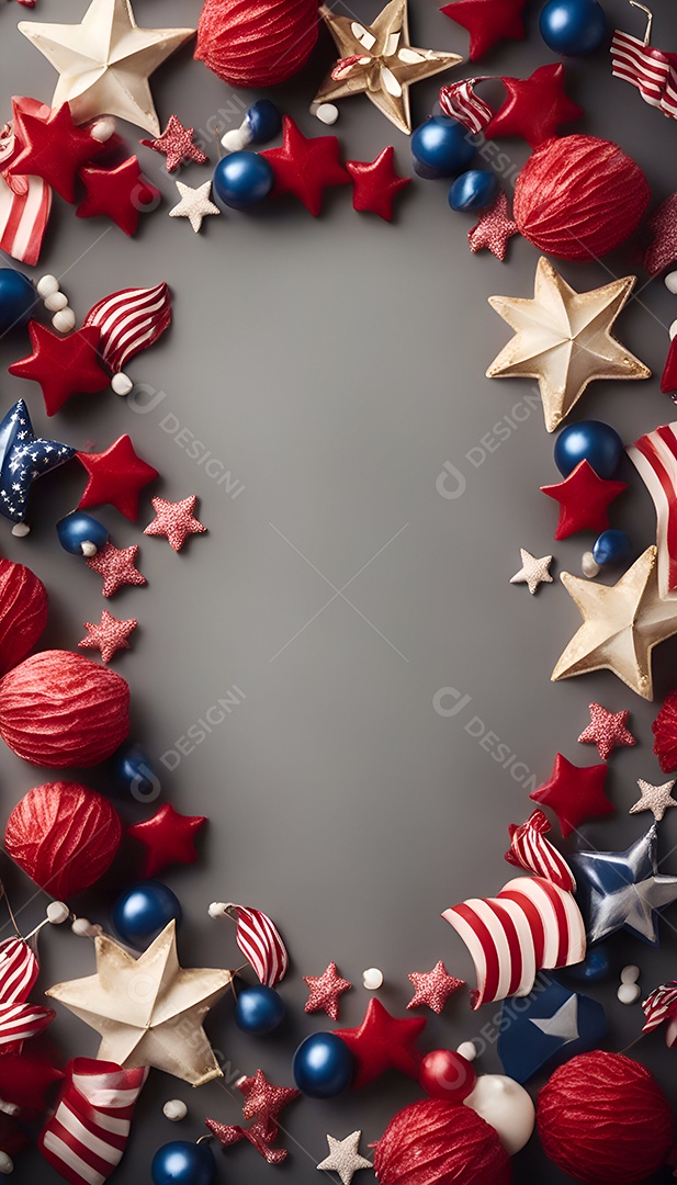 Decoração de Natal com vela e bugiganga em fundo de luzes bokeh