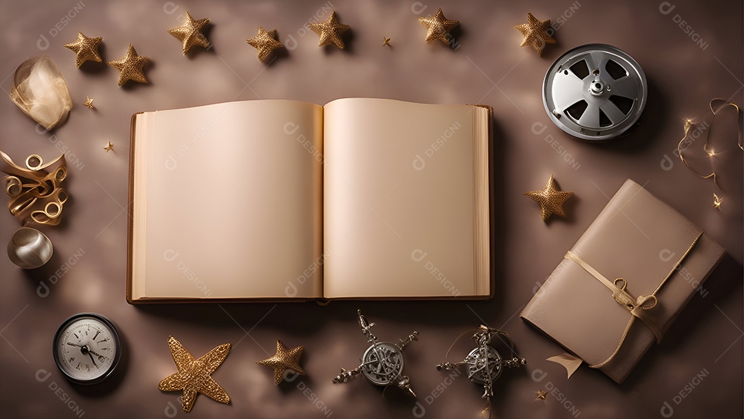 Decoração de Natal e Ano Novo com velas acesas e ramos de abeto em fundo escuro