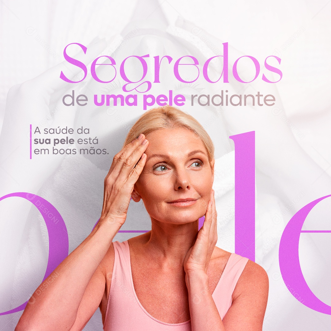 Estética Segredos de uma Pele Radiante Social Media PSD Editável