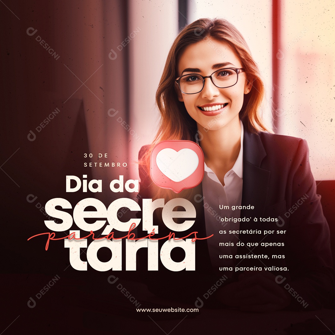 Social Media Feed 30 De Setembro Dia Da Secretária PSD Editável