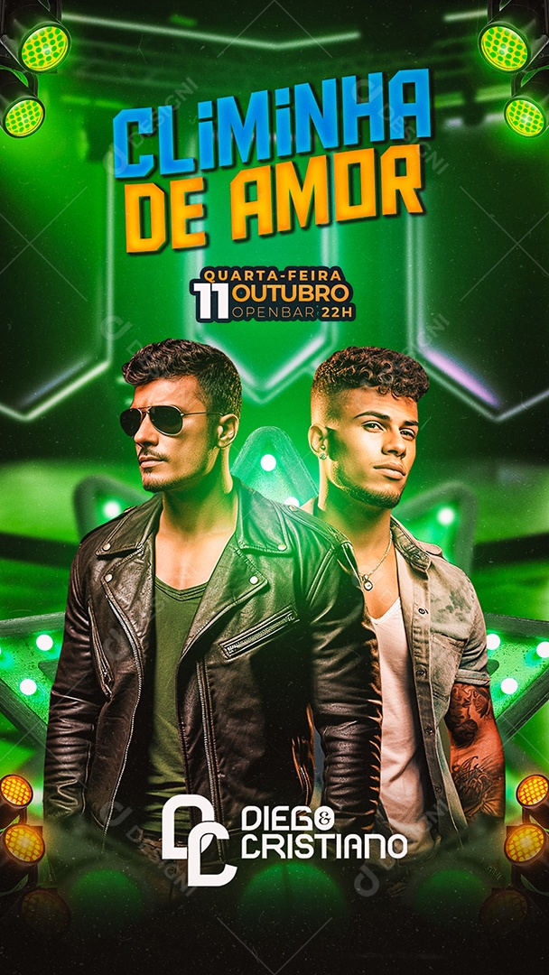 Story Flyer Climinha De Amor Diego & Cristiano Social Media PSD Editável